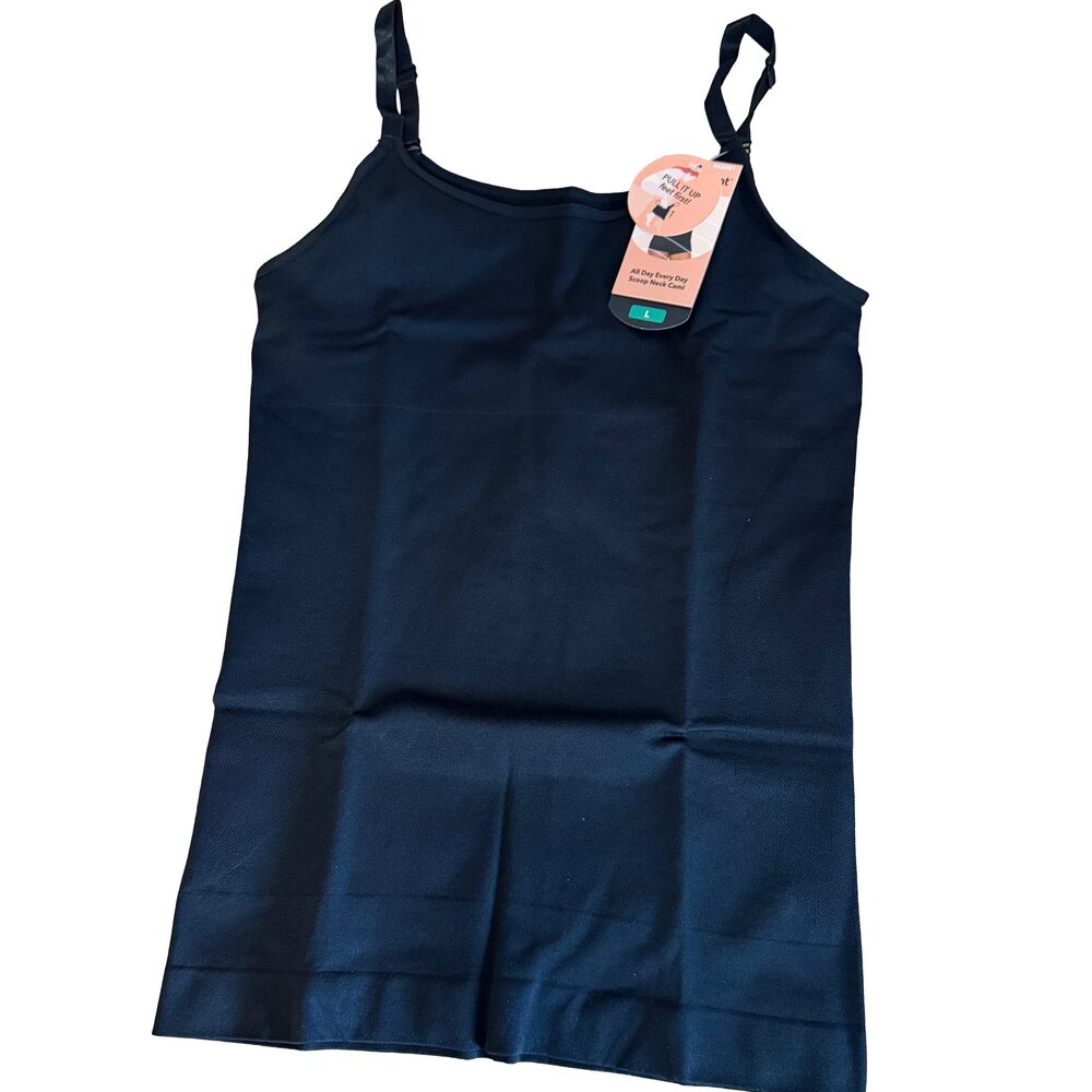 Shapermint - NWT Essentials All Day Every Day Black Scoop Neck Cami Large